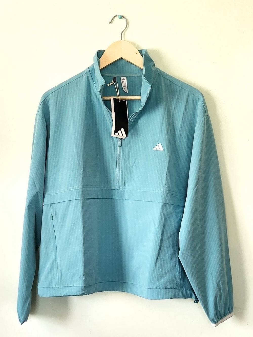 adidas Teal Half-Zip Athletic Pullover - Picture 4 of 6